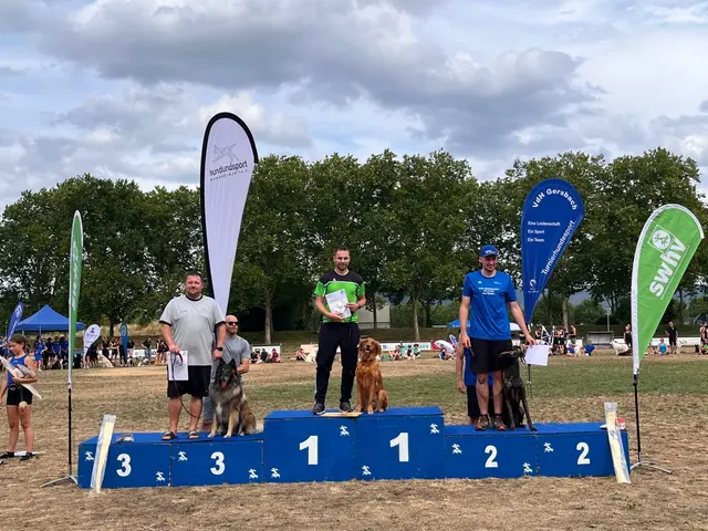 Platz 3 in der AK 35 Fabian Obert (HuS Mannheim) hinter Gerrit Lux (HSV Schnaitheim) und Henryk Glab (VdH Gersbach) | Foto: Aljoscha Kertesz