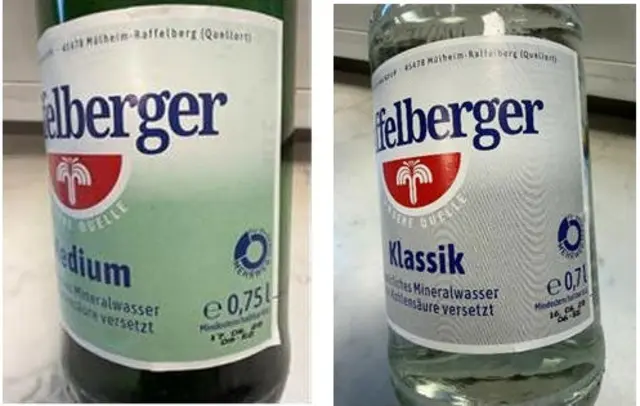 Mineralwasser wird wegen bakterieller Verunreinigung mit Pseudomonas aeruginosa zurückgerufen. | Foto: © Firma Raffelberger Mineralbrunnen