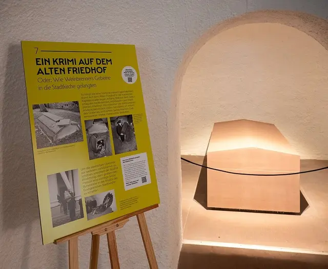 Ein Abstecher in die Krypta am Marktplatz bietet an heißen Tagen eine kühle Pause und einen Blick auf Weinbrenners Werk. | Foto: Stadt Karlsruhe, Monika Müller-Gmelin