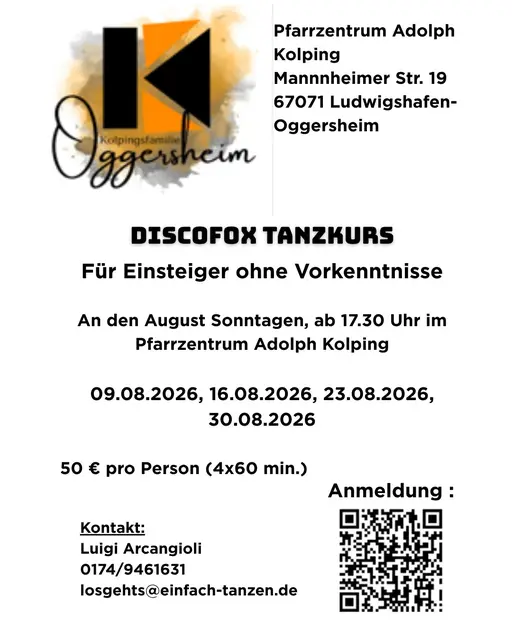 Discofox Einsteigerkurs Kolping Haus Ludwigshafen-Oggersheim | Foto: Eigenes Bild