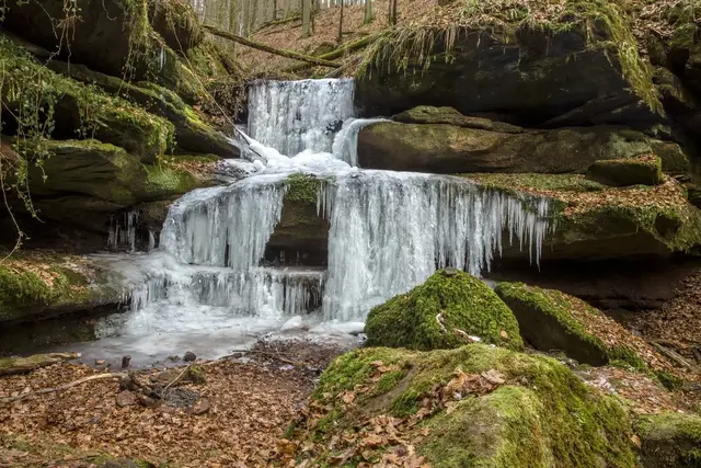 Auch im Winter ist die Hexemklamm ein Besuch wert, wenn sie begehbar ist | Foto: Jens Vollmer