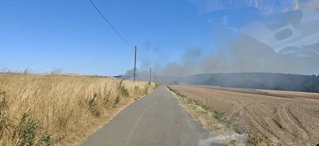 Die Rauchentwicklung sah man schon aus weiter Entfernung | Foto: Freiwillige Feuerwehr Otterbach-Otterberg