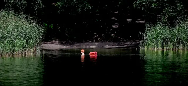 Mit Hilfe einer Rettungsboje haben drei Ersthelfer eine Schwimmerin in Not aus einem See gezogen. (Symbolbild) | Foto: Britta Pedersen/dpa