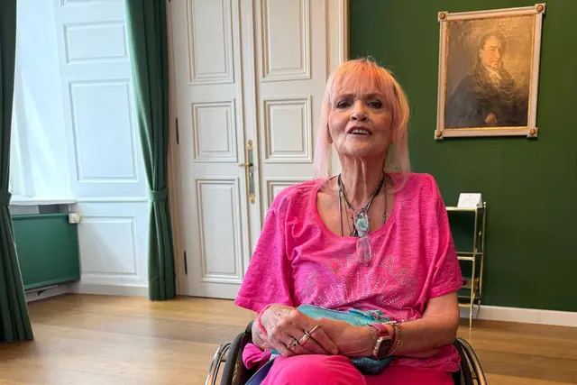 Comedian Gaby Köster bei einem Interview im Bayerischen Hof. (zu dpa: «Gaby Köster vermisst das Fernsehen») | Foto: dpa