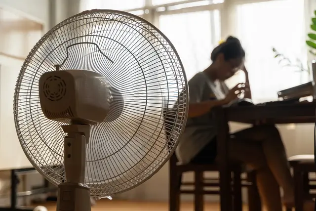 Die beste Methode, um es bei Hitze ohne Klimaanlage angenehm zu halten, ist die Verwendung eines Ventilators. | Foto: jittawit21/stock.adobe.com