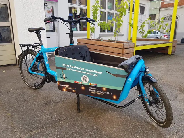 Das Lastenrad mit dem Namen „Bjarne“ steht ab sofort Bürgerinnen und Bürgern kostenlos zur Verfügung. | Foto: Matthias Philipp, Dein Lastenvelo Mannheim e.V.