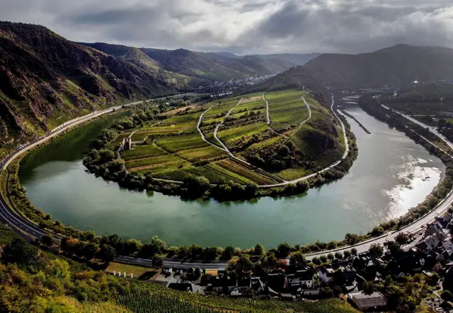 Der Calmont steigt an der Mosel steil empor. (Archivbild) | Foto: Michael Probst/AP/dpa