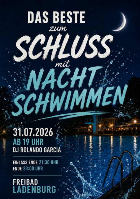 Flyer Nachtschwimmen | Foto: Stadt Ladenburg