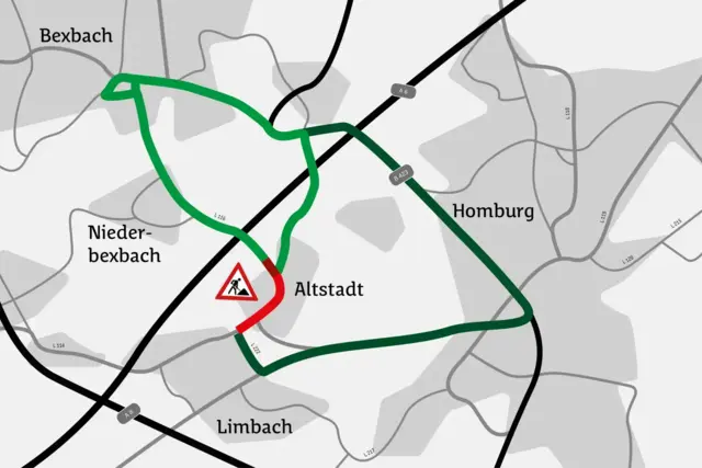 Wegen der Sanierung der Ortsdurchfahrt müssen viele in Kirkel-Altstadt Umleitungen fahren und mehr Zeit einplanen. | Foto: Landesbetrieb für Straßenbau (LfS)