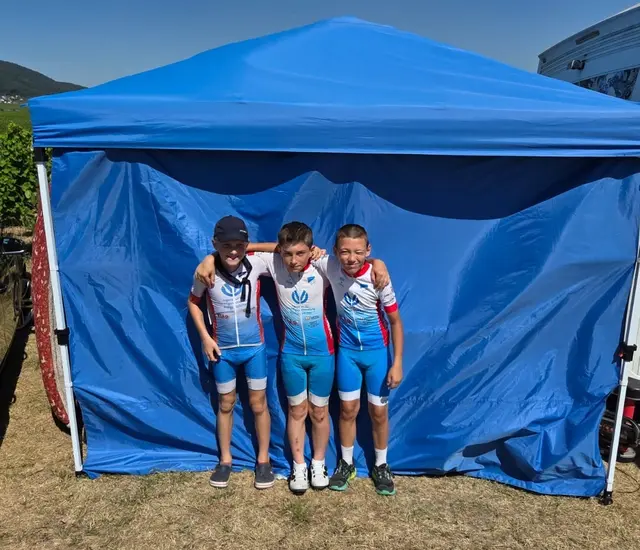 U13-Team (v.l.n.r. Felix Bierling, Vincent Kunz und Constantin La Cava) blickt zufrieden auf die Südpfalztour zurück | Foto: |HSchäffer