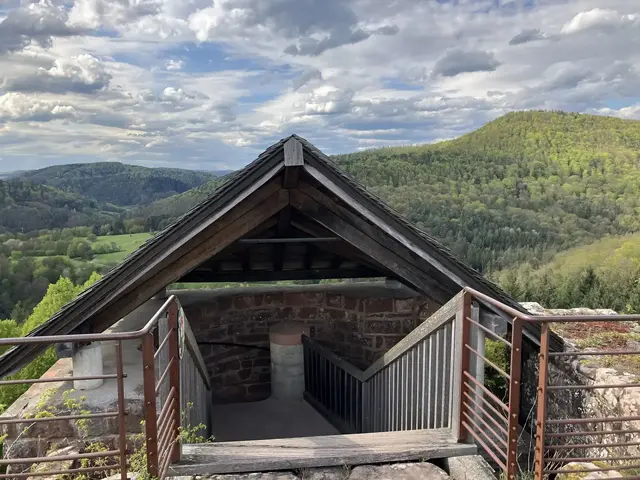 Hinunter geht es durch den Treppenturm | Foto: B. Bender
