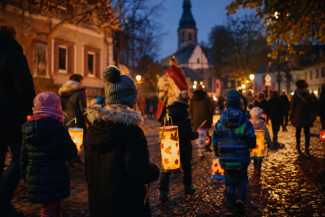 St. Martin 2026: Der Gedenktag wird vielerorts mit einem Laternenumzug gefeiert. Mit bunten Laternen und Liedern erinnern Kinder jedes Jahr an die Güte, Nächstenliebe und Bescheidenheit von Sankt Martin. | Foto: Stephanie Walter - erstellt mit KI