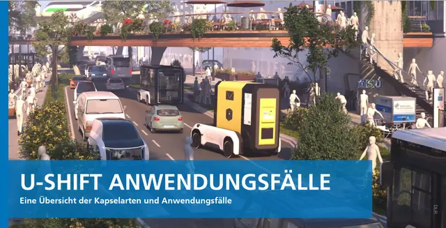 U-Shift Fahrzeuge beim Spurwechsel. Autonome Fahrzeuge finden sich mit Sensoren und Kameras im Verkehr zurecht.  | Foto: DLF