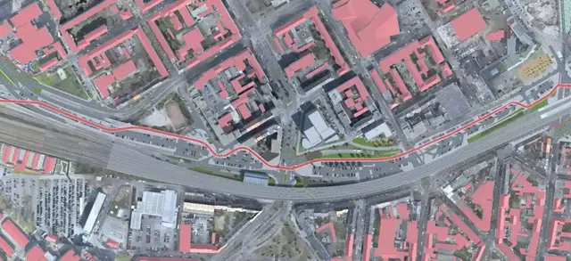 Der neue Radweg unter und neben der Hochstraße Süd | Foto: Stadt Ludwigshafen