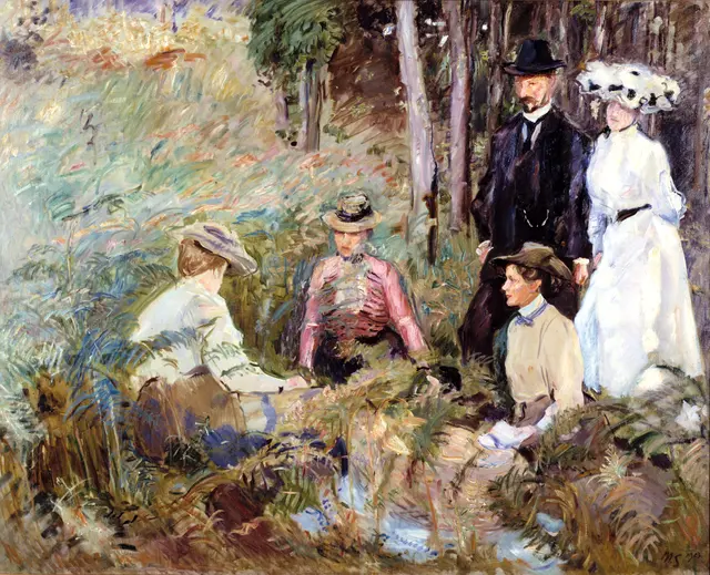 Foto: Bildnachweis: Max Slevogt, Picknick - Familienbild, 1903, Öl auf Leinwand © GDKE, Landesmuseum