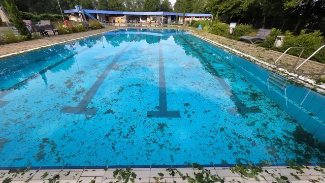 Das Unwetter hat auch im Waldschwimmbad in Steinfeld eine Spur der Verwüstung hinterlassen.  | Foto: Verbandsgemeindeverwaltung Bad Bergzabern
