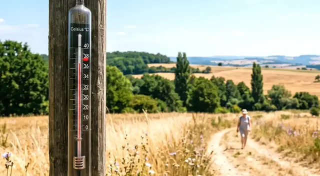 Hitzewelle - Hohe Temperaturen jenseits der 35 Grad können den Körper stark belasten | Foto: Frank Schäfer / mit KI erstellt