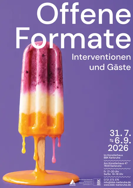 Plakatmotiv Offene Formate Künstlerhaus Karlsruhe BBK 2026 | Foto: Grafikdesign: Renate Koch