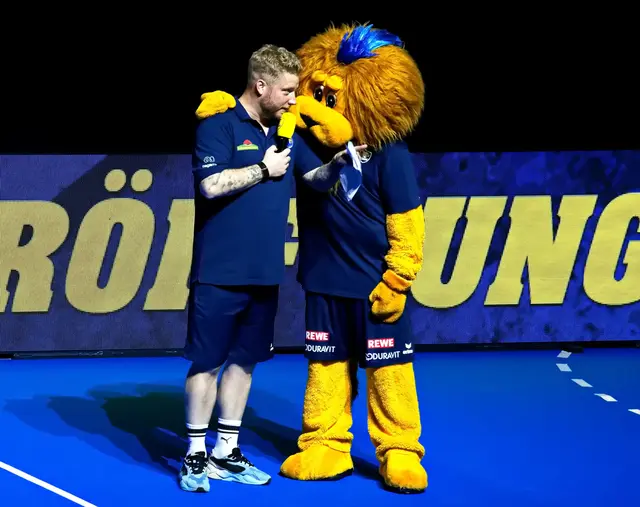 Kevin und Conny das Maskottchen der Rhein Neckar Löwen | Foto: Wolfgang Neuberth