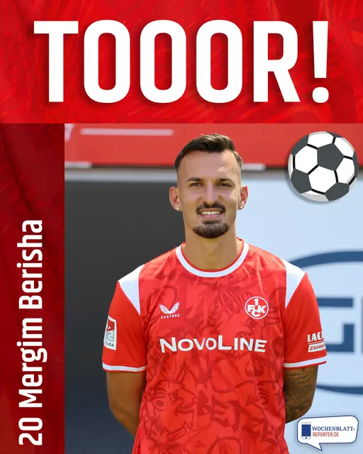 Noch vor der Pause erhöhte Stürmer Mergim Berisha das 2:0 für den FCK in der 39. Minute | Foto: Ralf Vester