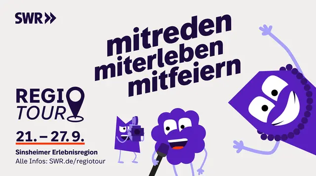 SWR Regiotour: In Sinsheim läuft vom 21. bis 27. September eine Aktionswoche mit Programmpunkten in TV, Radio, Online und vor Ort. | Foto: SWR - Südwestrundfunk