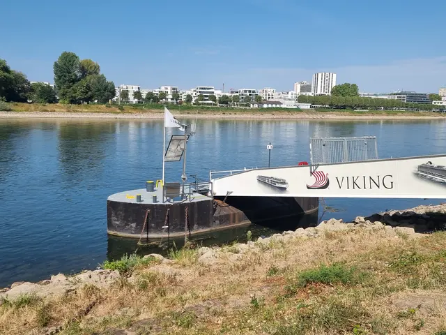 Eigentlich sollte die „MS Wissenschaft“ am Anleger im Mannheimer Lindenhof festmachen – wegen des Niedrigwassers fällt der Halt vorerst aus. | Foto: BAS