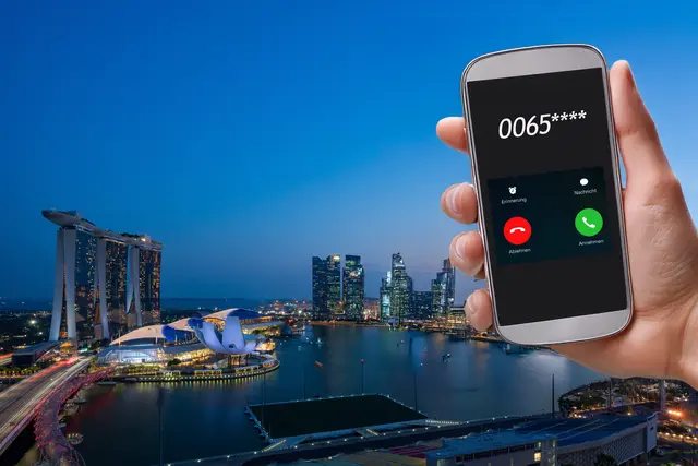 Vorwahl 0065: Wenn die 0065 anruft, ist Singapur am Telefon | Foto: hit1912/stock.adobe.com/KI