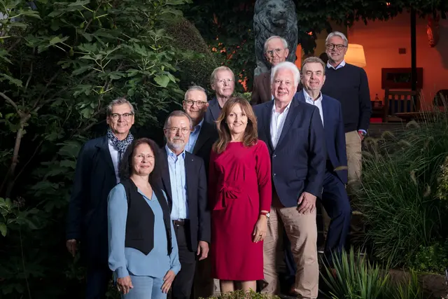 Horst Langer (Fundraising), Sylvia Birnbaum (Geschäftsführung), Günther Koch (Vorsitzender des Kuratoriums bis 2023), Marcel Jurkat, Elke Lehnert, Eberhard Beissel, Günter Dhom (Vorstandsvorsitzender), Wolfgang Anders, Martin May, Michael Cordier (v.l.)  | Foto: Bürgerstiftung