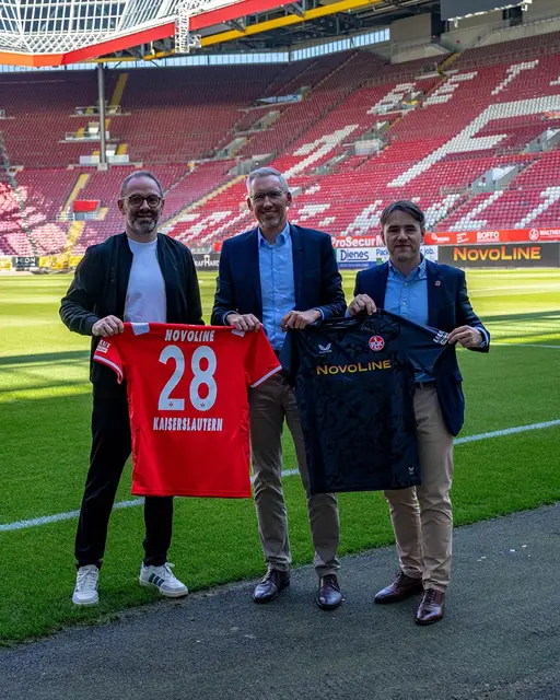 Löwen Entertainment bleibt mit seiner Dachmarke Novoline Hauptsponsor des 1. FC Kaiserslautern | Foto: 1. FC Kaiserslautern