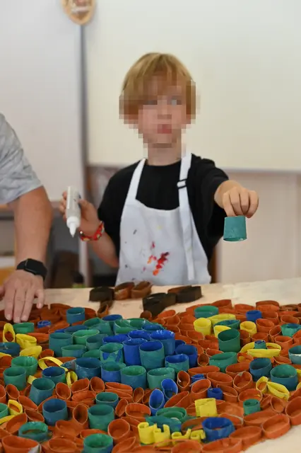 Mosaik mit Klorollen - wohin mit diesem Teil? | Foto: Andrea Abt