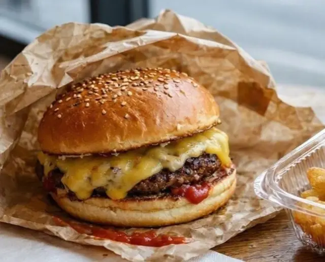 Auch Verpackungen für Burger und andere Take-away-Speisen fallen unter die neuen EU-Regeln für Verpackungen und Lebensmittelkontaktmaterialien. | Foto: Heike Schwitalla
