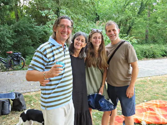 Uwe Rehrer mit Familie kam aus Mannheim rüber | Foto: Brigitte Melder