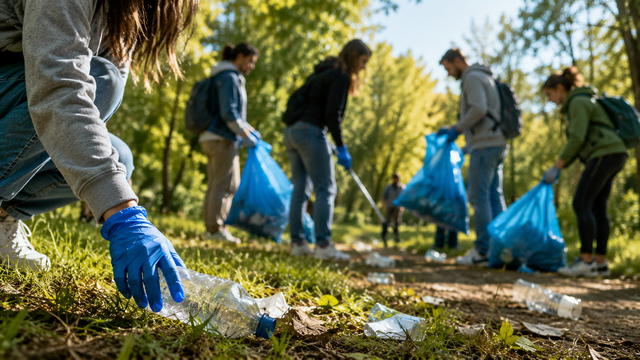 World Cleanup Day: Wer im Kreis SÜW Müll sammelt, kann die Entsorgung vorher mit dem EWW abstimmen. | Foto: Symbolbild/Katharina Wirth/erstellt mit KI