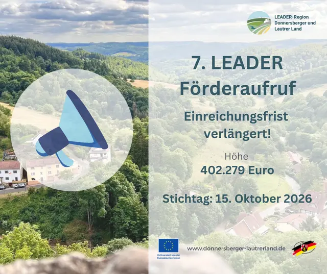 Die Lokale Aktionsgruppe (LAG) Donnersberger und Lautrer Land verlängert ihren 7. LEADER-Förderaufruf | Foto: LAG Donnersberger und Lautrer Land/gratis