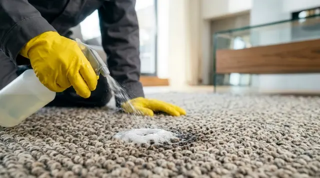 Zur Teppichreinigung braucht es nicht gleich professionelle Geräte. Auch die richtigen Hausmittel können Flecken aus den Fasern entfernen. | Foto:  Iryna/stock.adobe.com