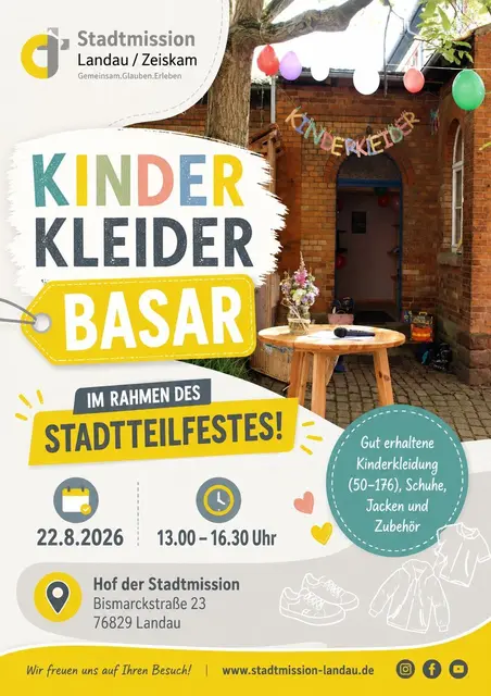 der aktuelle Flyer zum Basar | Foto: Evangelische Stadtmission Landau