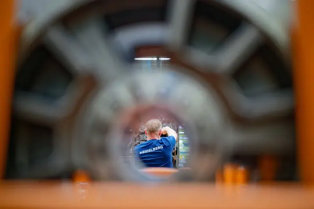 Heidelberger Druckmaschinen spürt Konjunkturflaute. (Archivbild) | Foto: Uwe Anspach/dpa