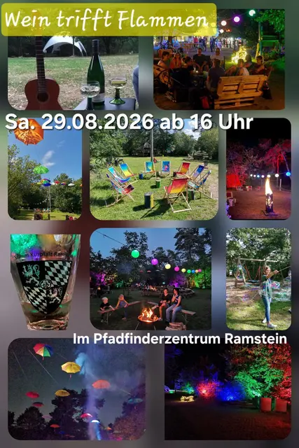 Die Pfadfinder in Ramstein-Miesenbach laden am Samstag, 29. August, zu Wein trifft Flammen ins Pfadfinderzentrum ein. | Foto: Förderverein des Bund der Pfadfinderinnen und Pfadfinder Stamm Kurpfalz Ramstein e.V.