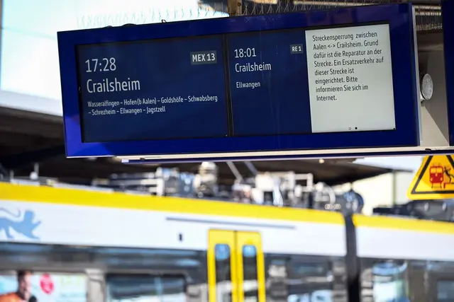 Die wegen Schäden an Schienen gesperrte Bahnstrecke zwischen Crailsheim und Aalen kann nicht wie geplant freigegeben werden. | Foto: Fotoreport-DB/onw-images/dpa