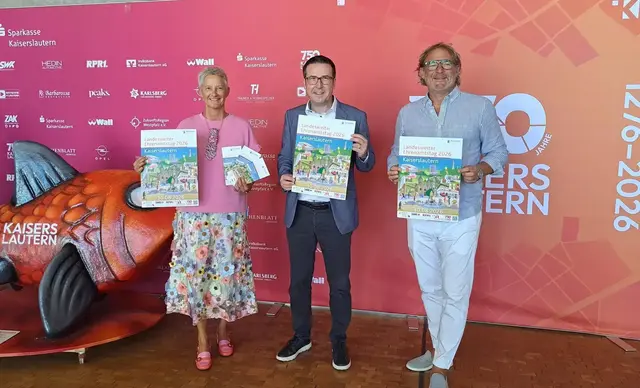 Stellten das Programm für das Ehrenamtswochenende am 29. und 30. August in Kaiserslautern vor: Oberbürgermeisterin Beate Kimmel (von links), Minister Marcus Klein und Alexander Heß, Leiter der Stabsstelle Citymanagement | Foto: Monika Klein