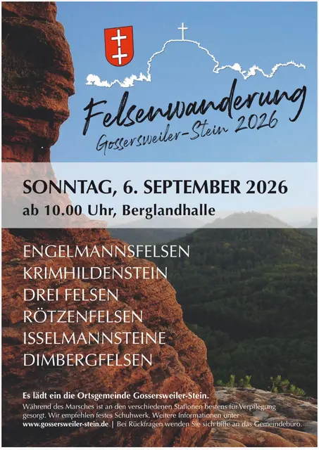 Am Sonntag, 6. September, führt die 5. Felsenwanderung rund um Gossersweiler-Stein zu sechs Naturdenkmälern. | Foto: Ortsgemeinde Gossersweiler-Stein