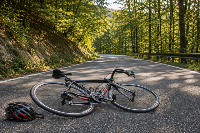 Ein 62-jähriger Rennradfahrer ist auf der Totenkopfstraße in Sankt Martin gestürzt und leicht verletzt worden. Laut Polizei trug er einen Fahrradhelm, der mutmaßlich schwere Kopfverletzungen verhinderte. (Symbolbild) | Foto: erstellt mit KI