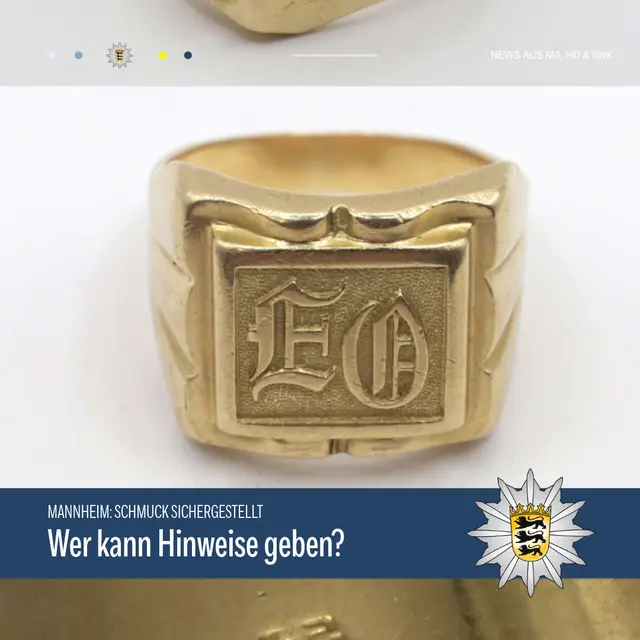 Die Kriminalpolizei ermittelt wegen des Verdachts der Hehlerei, nachdem Goldschmuck im Wert von 15.000 Euro bei einem Juwelier abgegeben wurde. Die Polizei sucht Zeugen, die Hinweise zur Herkunft der Schmuckstücke geben können. | Foto: Polizeipräsidium Mannheim