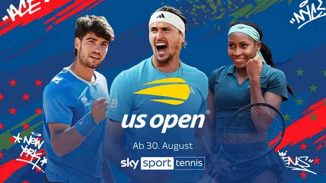 US Open: Sky Sport überträgt das Major in Flushing Meadows täglich live, inklusive Konferenz ab 16.45 Uhr. | Foto: Sky Deutschland