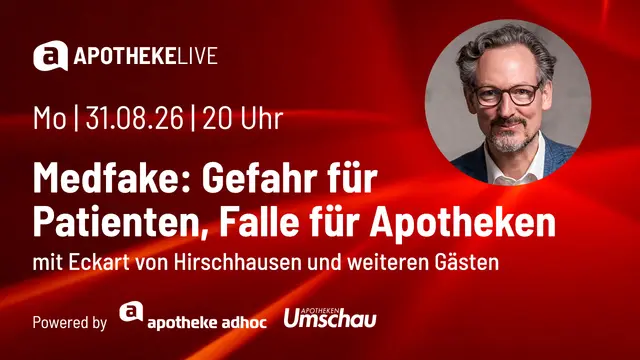 APOTHEKE LIVE: Die Spezialausgabe thematisiert Deepfakes, Identitätsklau und Schutzmaßnahmen für Apotheken und Patienten. | Foto: APOTHEKE ADHOC