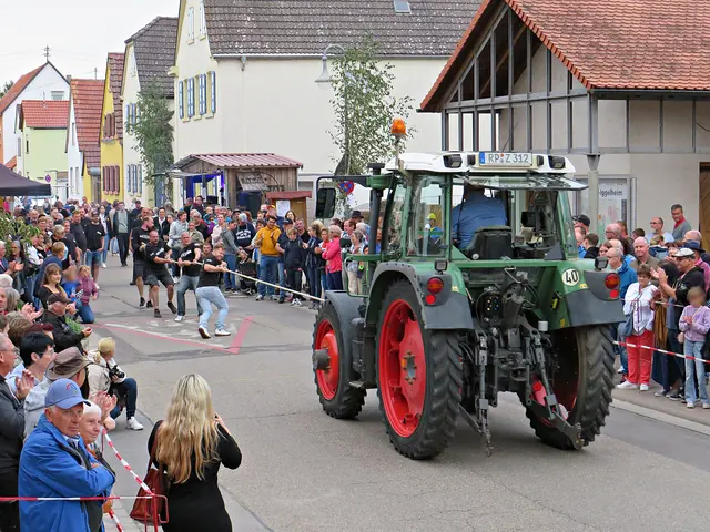 Beim traditionellen Traktorziehen geht es am Kerwemontag in der Kirchenstraße um Kraft und Geschick. | Foto: Brigitte Melder