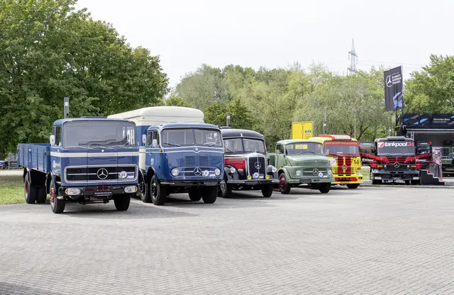 Zahlreiche Lkw der Mercedes-Benz Trucks Classic Sammlung nehmen an der Deutschlandfahrt teil/Numerous trucks from the Mercedes-Benz Trucks Classic collection are taking part in the "Deutschlandfahrt". | Foto: Daimler Truck AG