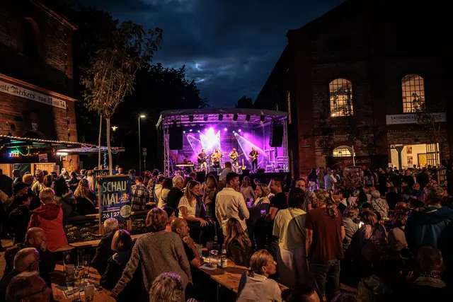 750 Jahre Stadtrechte: In der Nacht sorgten Musik, Licht und gut besuchte Plätze für eine besondere Atmosphäre in der Germersheimer Innenstadt. Bis spät am Abend wurde gefeiert. | Foto: Paul Needham