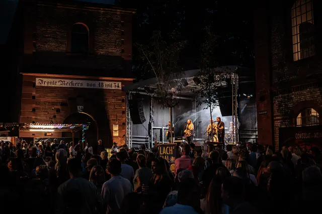 750 Jahre Stadtrechte: In der Nacht sorgten Musik, Licht und gut besuchte Plätze für eine besondere Atmosphäre in der Germersheimer Innenstadt. Bis spät am Abend wurde gefeiert. | Foto: Paul Needham