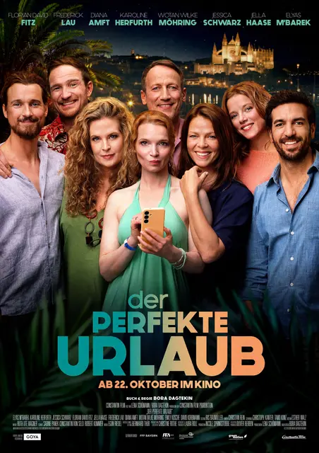 Der perfekte Urlaub: Die Clique aus „Das perfekte Geheimnis“ stolpert im neuen Film in einen unfreiwilligen Mallorca-Trip. | Foto: Constantin Film, Foto: Marco Klarhold